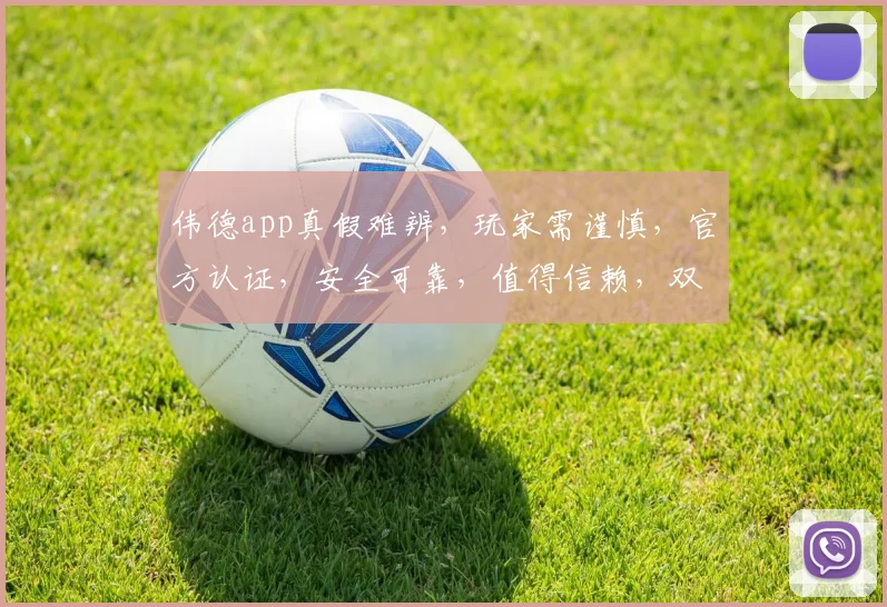 伟德app真假难辨，玩家需谨慎，官方认证，安全可靠，值得信赖，双保险保障